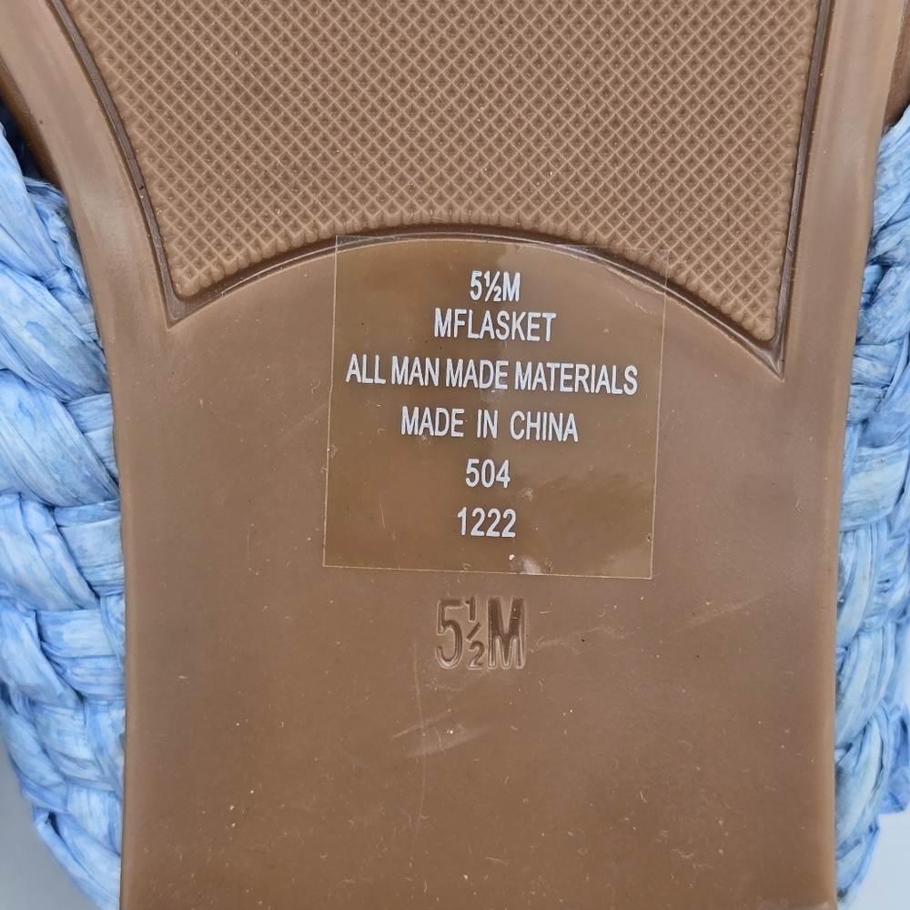 NWOT Marc Fisher Lasket Flat Slide Sandals, Surf Blue, Women's 5.5M - Picture 11 of 12